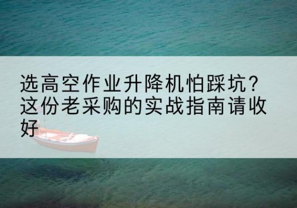 盐池高空作业升降机厂家推荐-选高空作业升降机怕踩坑？这份老采购的实战指南请收好
